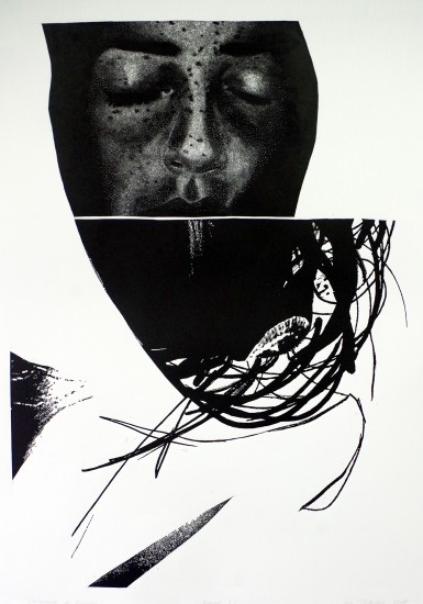 Girl in Veil | linocut | 100x70 cm